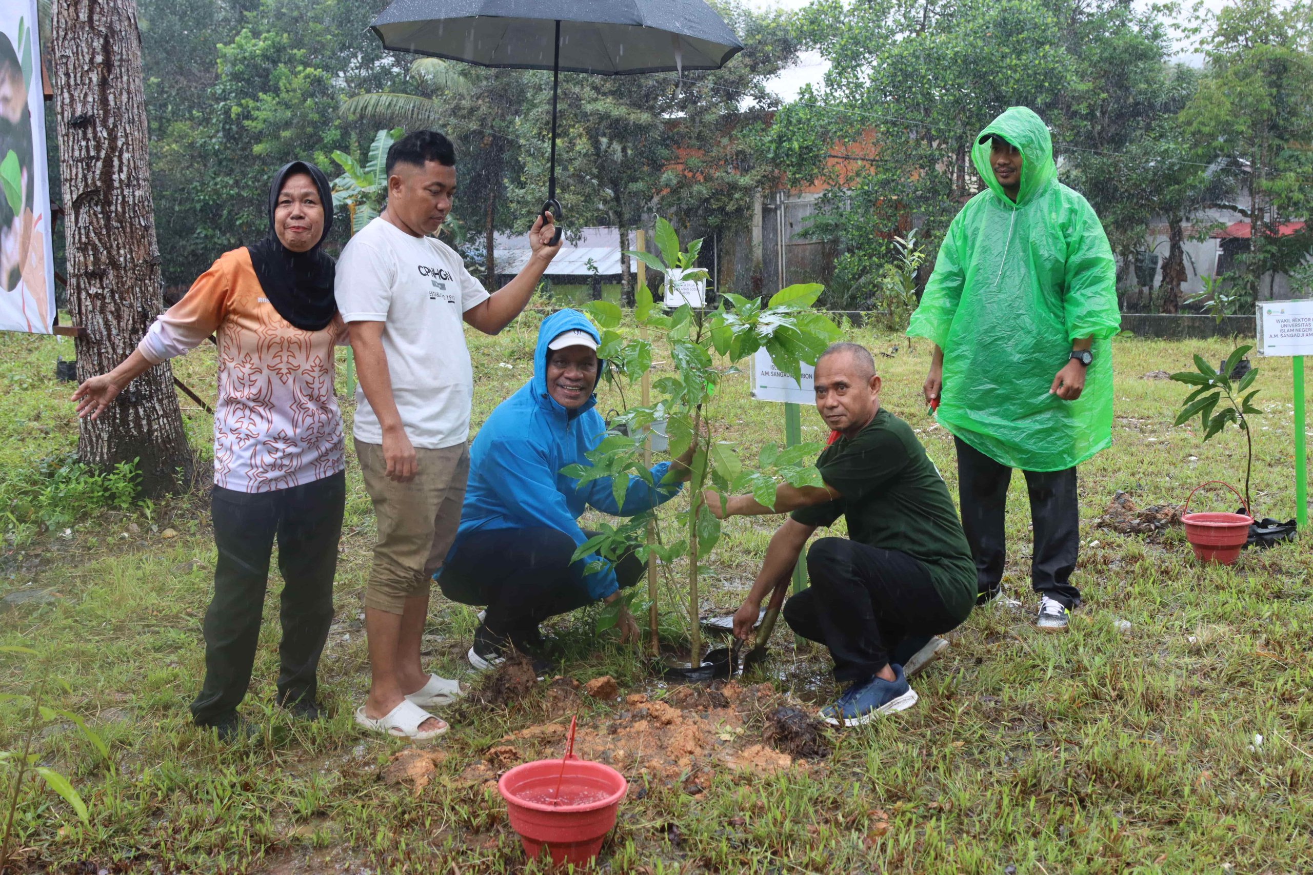 Sambut HUT RI, Civitas UIN Ambon Gelar Penanaman Pohon